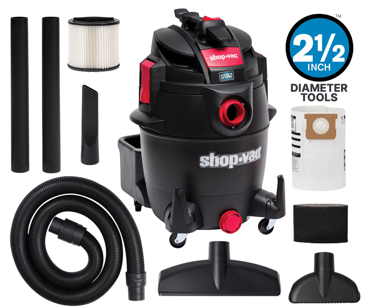 14-Gallons 5.5-HP Corded Wet/Dry Shop Vacuum with Accessories Included 5801411