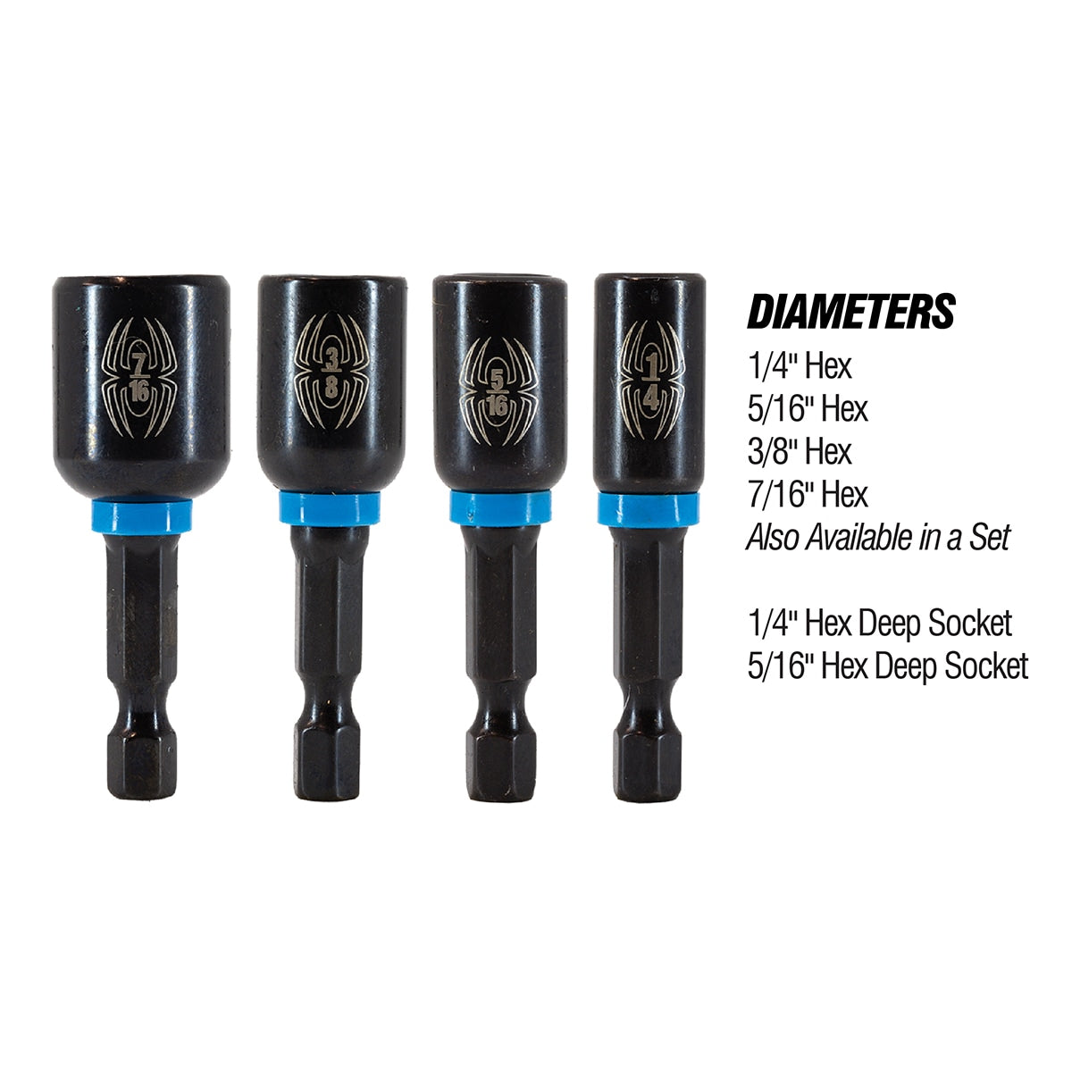 Mach-Blue 1/4-in Nutsetter Impact Driver Bit (4-Piece) 19063