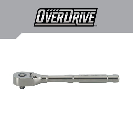 OVERDRIVE 180-Tooth 1/4-in Drive Gunmetal Handle Ratchet CMMT82110