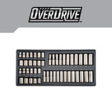 OVERDRIVE 284-Piece Standard (SAE) and Metric Gunmetal Chrome Mechanics Tool Set with Hard Case CMMT99284