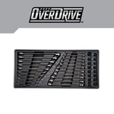 OVERDRIVE 284-Piece Standard (SAE) and Metric Gunmetal Chrome Mechanics Tool Set with Hard Case CMMT99284