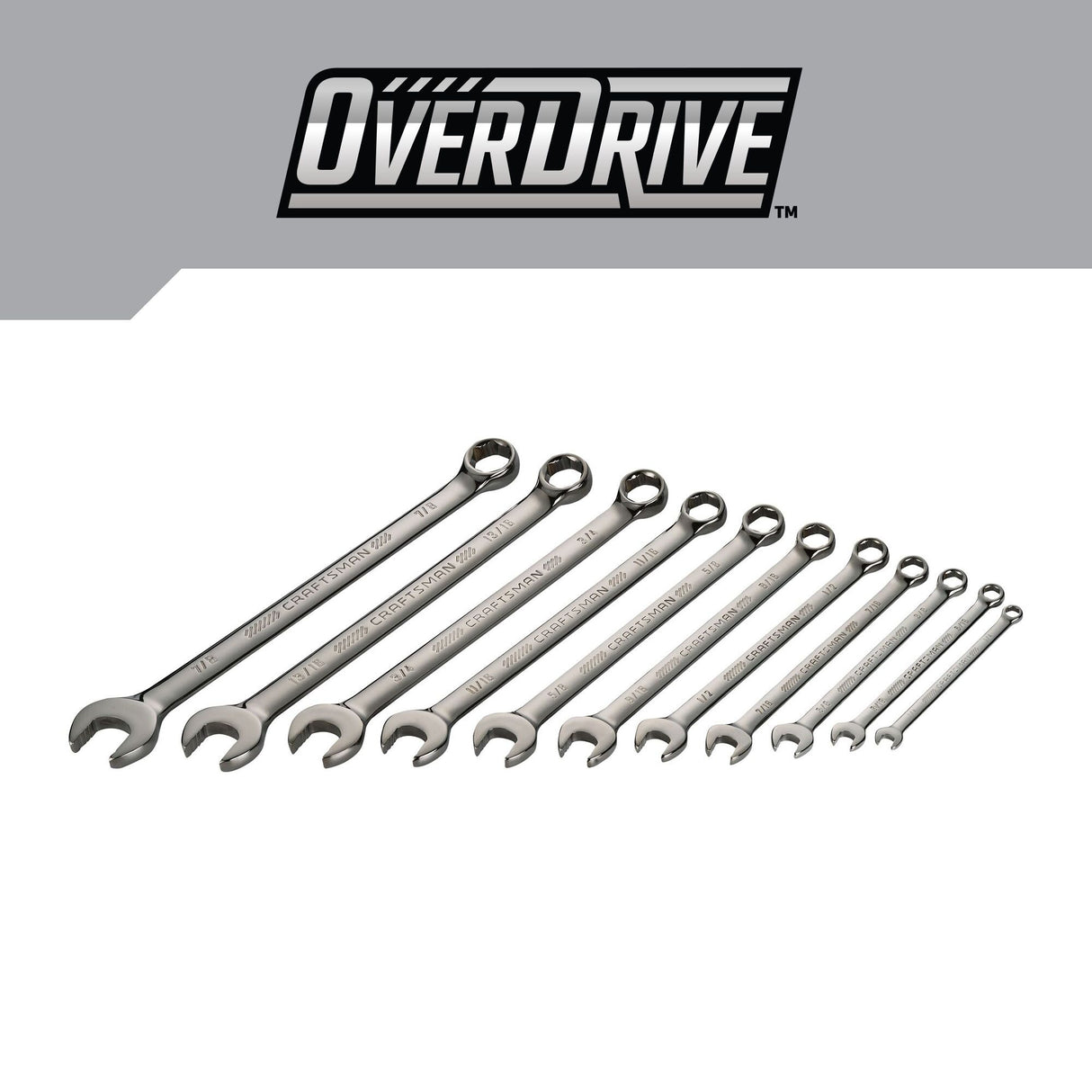 OVERDRIVE 11-Piece Set 6-point (Sae) Standard Extra Long Combination Wrench Includes Hard Case CMMT87711