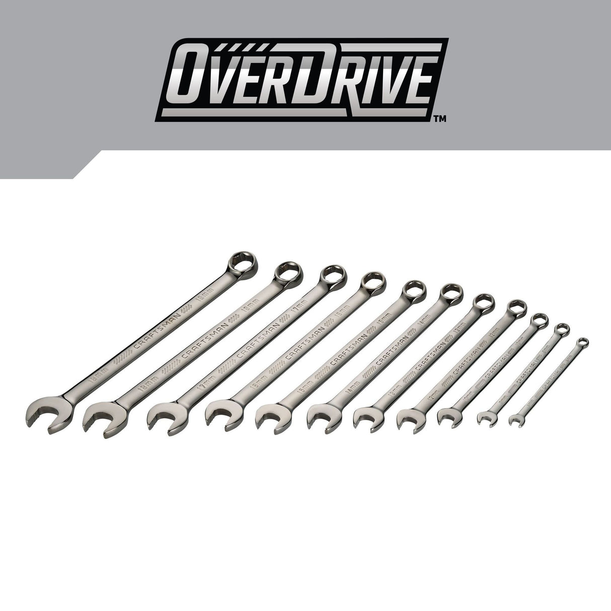 OVERDRIVE 11-Piece Set 6-point Metric Extra Long Combination Wrench Includes Hard Case CMMT87811