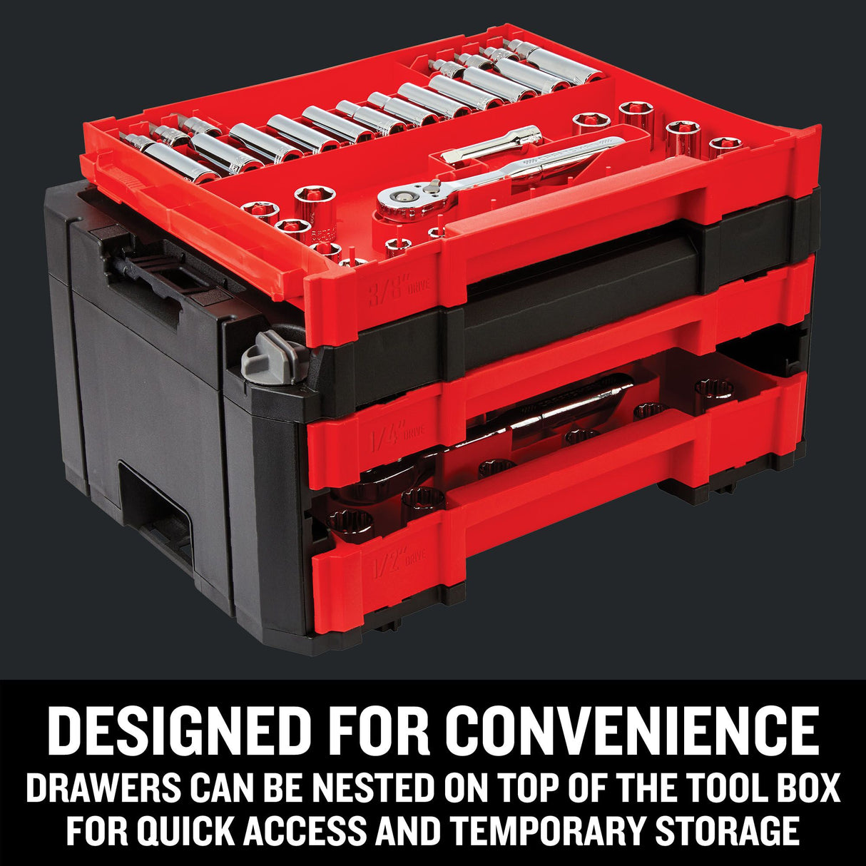 262-Piece Standard (SAE) and Metric Polished Chrome Mechanics Tool Set with Hard Case CMMT45309