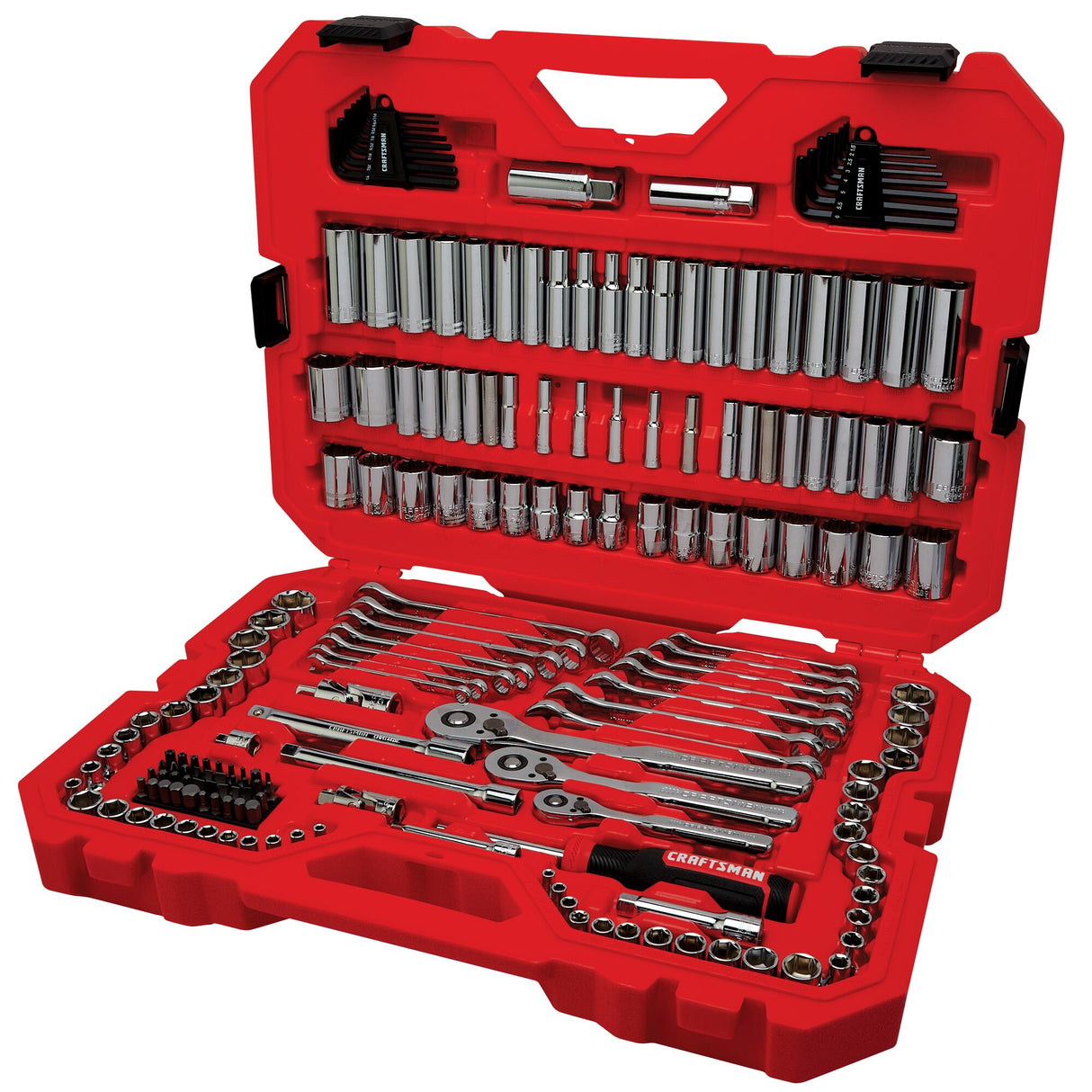 189-Piece Standard (SAE) and Metric Polished Chrome Mechanics Tool Set with Hard Case CMMT12134L