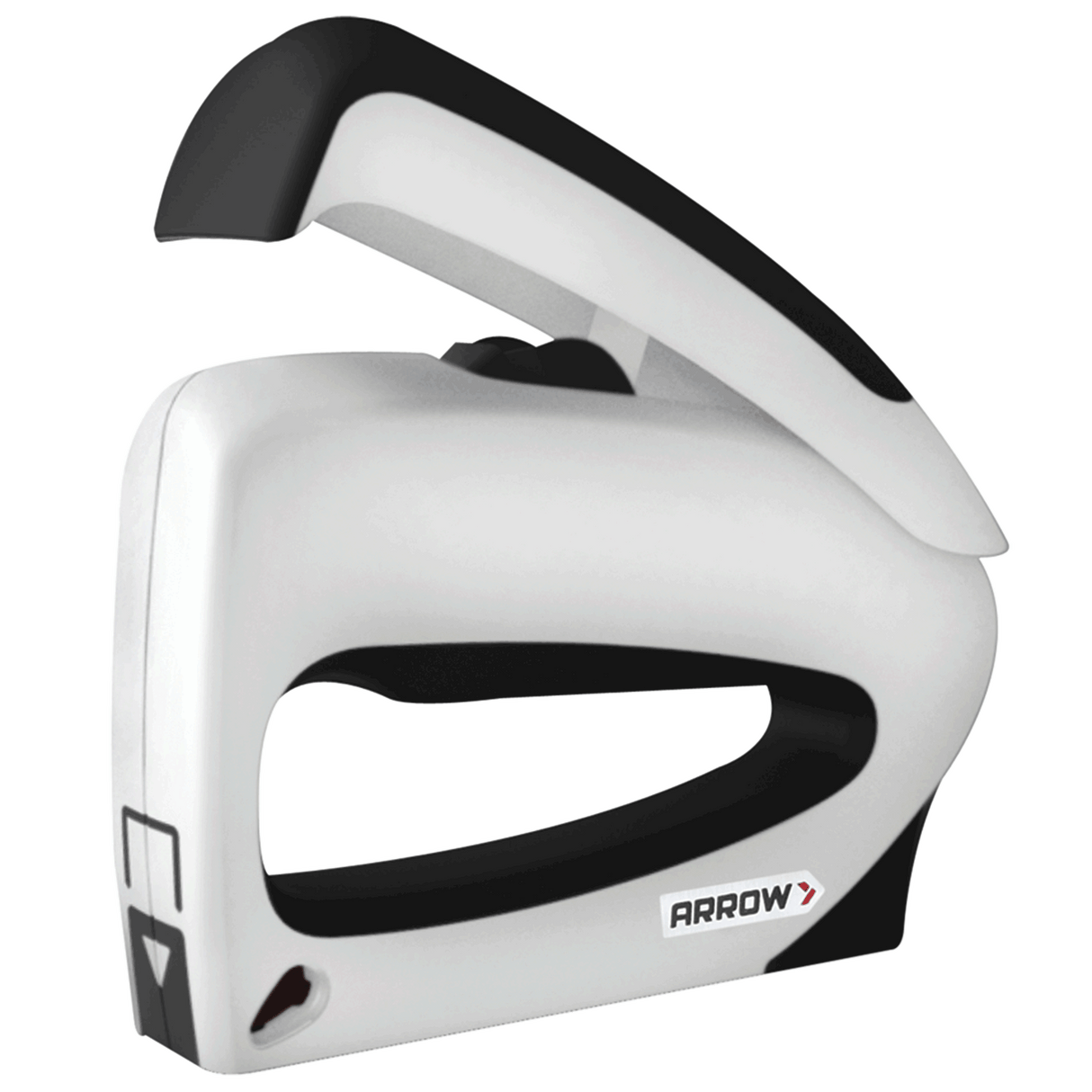 TT21 Manual Staple Gun for Decor and Decorating Projects, Uses JT21 Staples, 7/16-in Crown, Soft Grip, White TT21