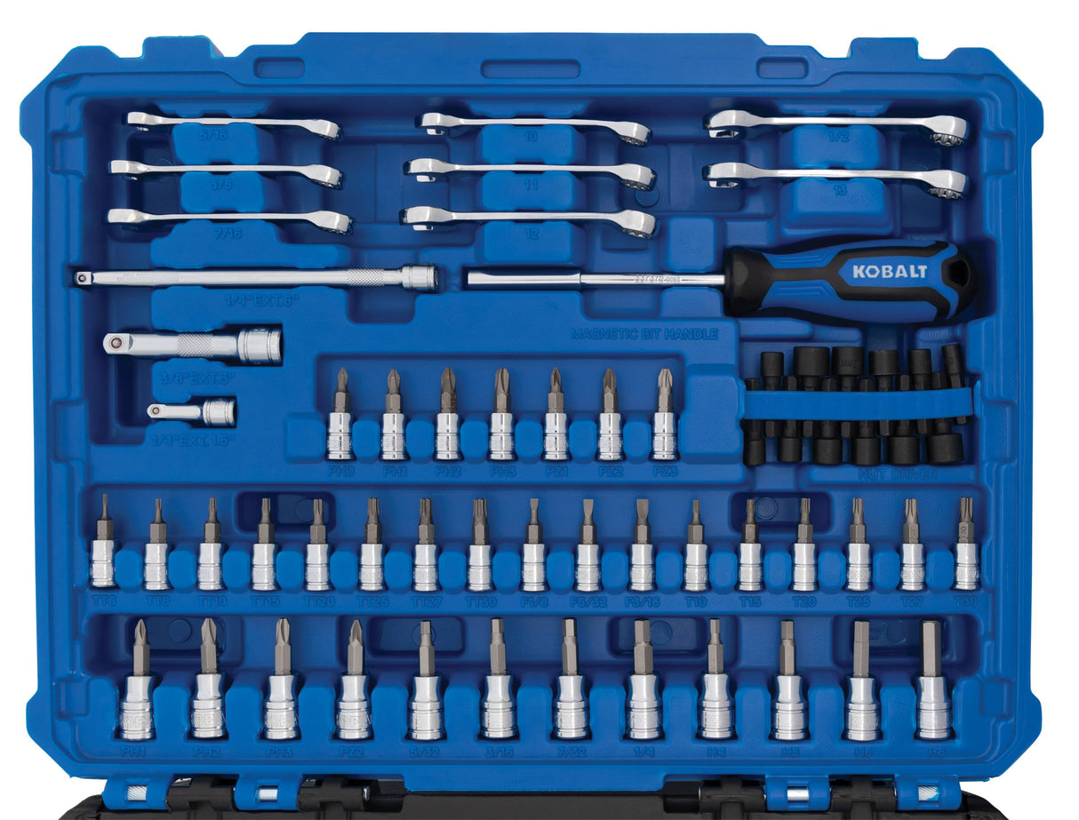 277-Piece Standard (SAE) and Metric Polished Chrome Mechanics Tool Set with Hard Case 52321