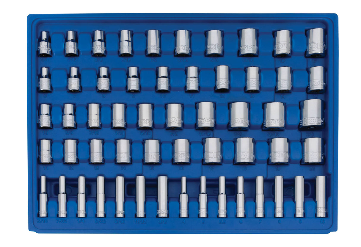 277-Piece Standard (SAE) and Metric Polished Chrome Mechanics Tool Set with Hard Case 52321