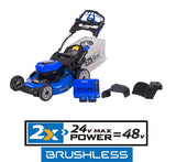 2x24 48-volt 20-in Cordless Self-propelled Lawn Mower 5 Ah (2-Batteries and Charger Included) KLMS 2524A-03