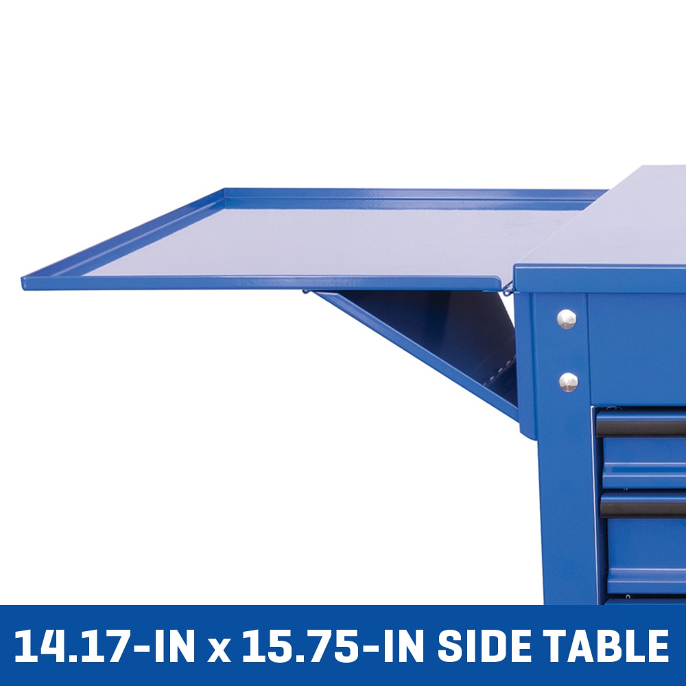 35-in W x 37.5-in H 4-Drawer Steel Rolling Tool Cabinet (Blue) 53285