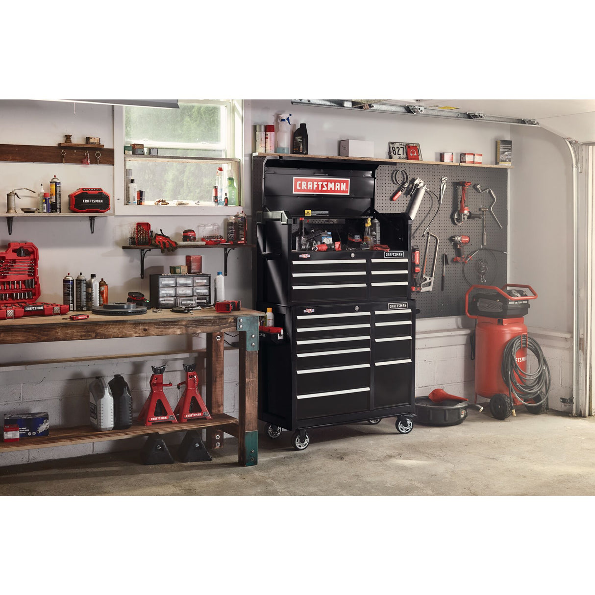 2000 Series 41-in W x 37.5-in H 10-Drawer Steel Rolling Tool Cabinet (Black) CMST98270BK