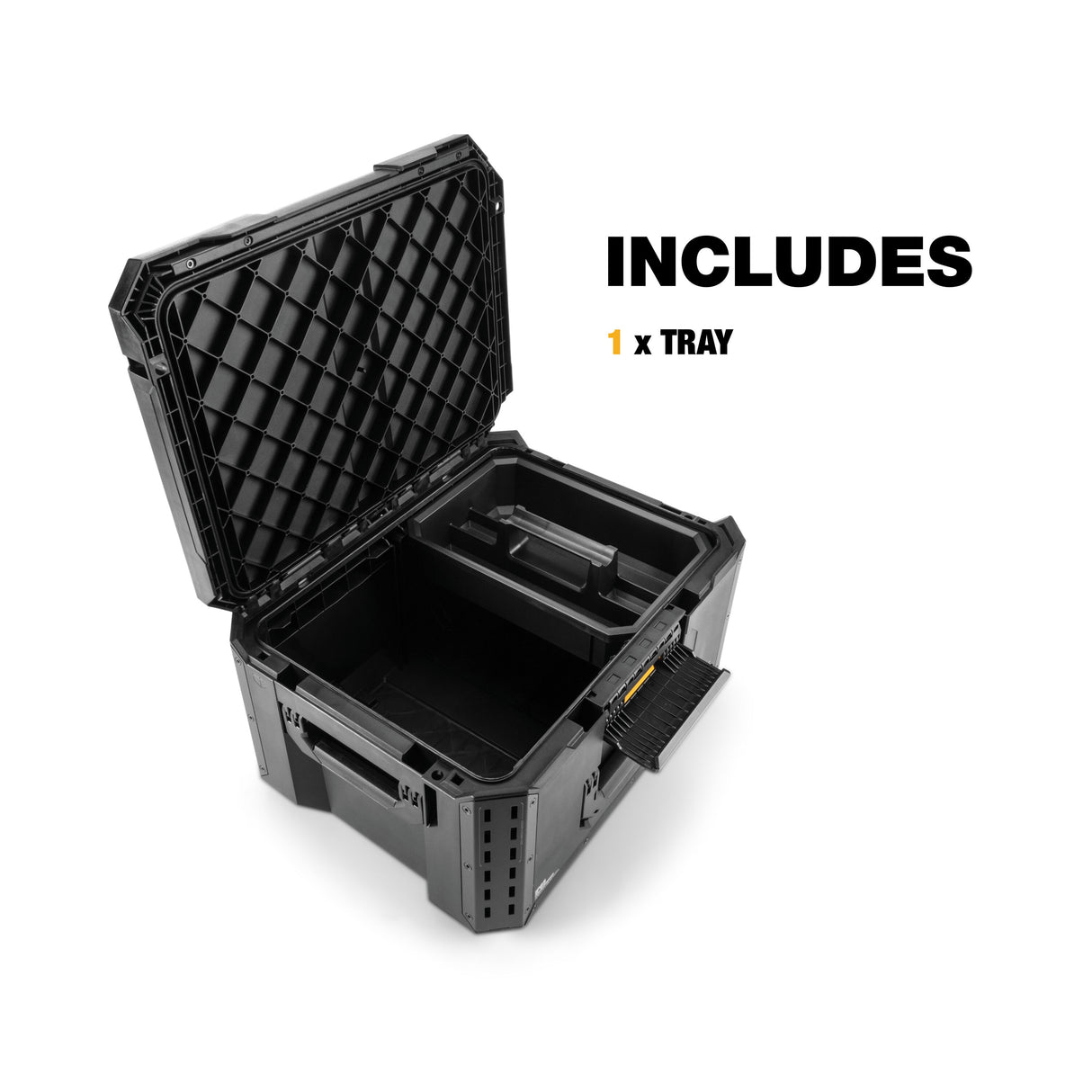 STACKTECH Large 21-in W x 11.7-in H x 16-in D Black Plastic/Metal Tool Box TB-B1-B-50