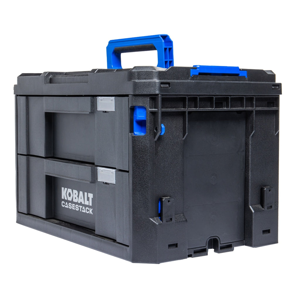 CASESTACK 14.16-in W x 21-in H x 13.5-in D 2-Drawer Black Plastic Tool Box KCSA-2DRW1-03