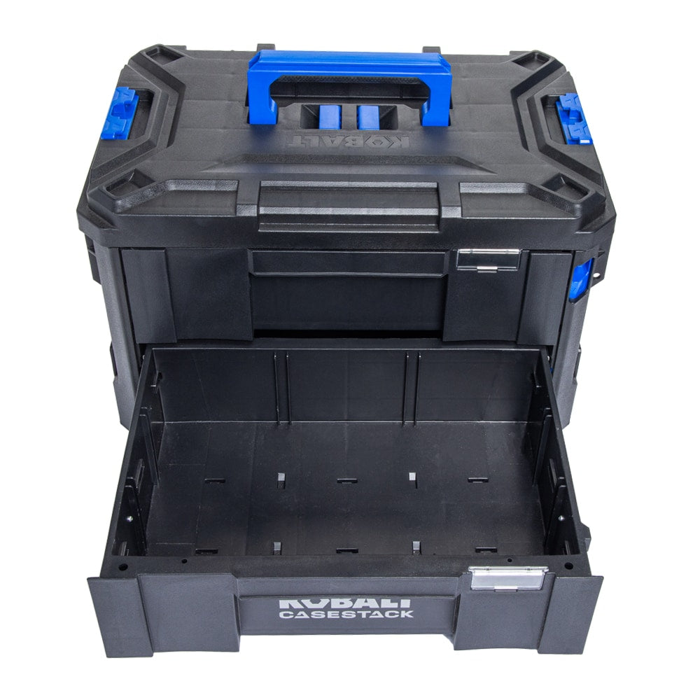 CASESTACK 14.16-in W x 21-in H x 13.5-in D 2-Drawer Black Plastic Tool Box KCSA-2DRW1-03