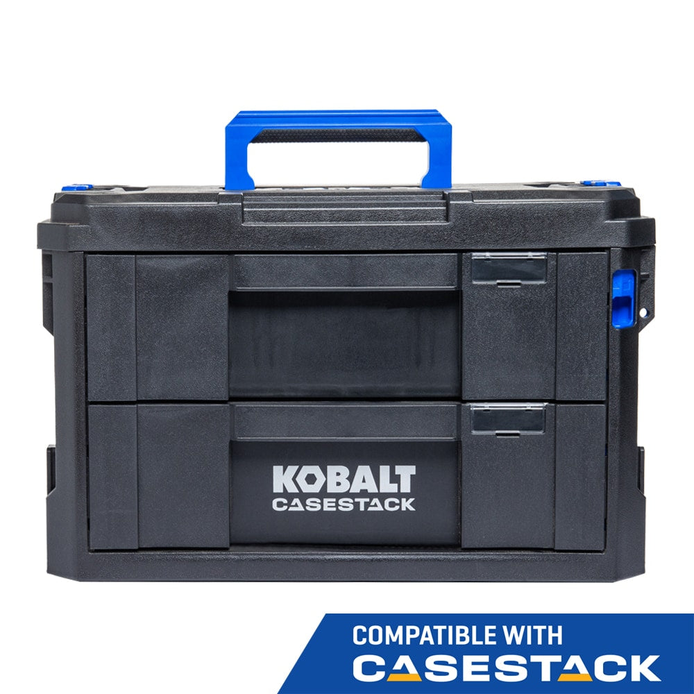 CASESTACK 14.16-in W x 21-in H x 13.5-in D 2-Drawer Black Plastic Tool Box KCSA-2DRW1-03