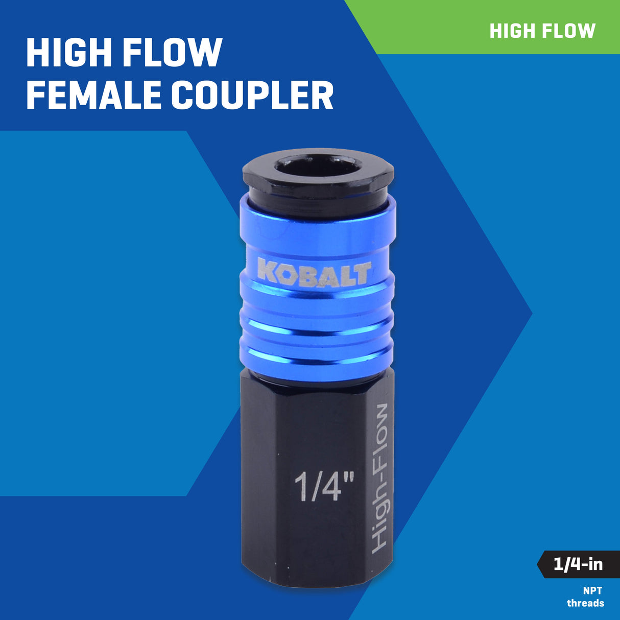 1/4-in Coupler- High Flow- Aluminum- Female SGY-AIR278