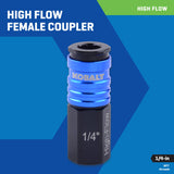 1/4-in Coupler- High Flow- Aluminum- Female SGY-AIR278