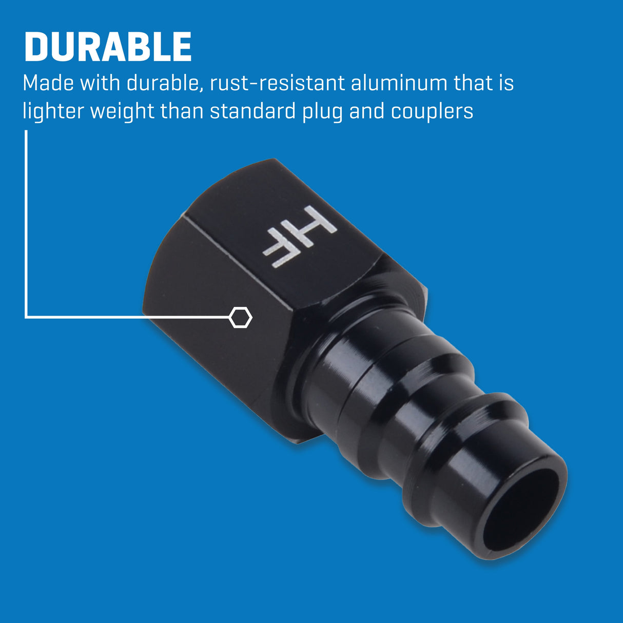 1/4-in Plug- High Flow- Aluminum- Female SGY-AIR280