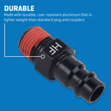 1/4-in Plug- High Flow- Aluminum- Male SGY-AIR281