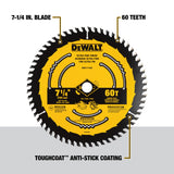 7-1/4-in 60-Tooth Fine Finish Tungsten Carbide-tipped Steel Circular Saw Blade DWA171460L