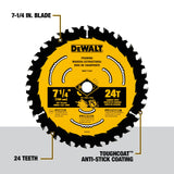 7-1/4-in 24-Tooth Rough Finish Tungsten Carbide-tipped Steel Circular Saw Blade (3-Pack) DEW-DWA1714243L