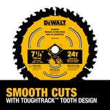 7-1/4-in 24-Tooth Rough Finish Tungsten Carbide-tipped Steel Circular Saw Blade (3-Pack) DEW-DWA1714243L