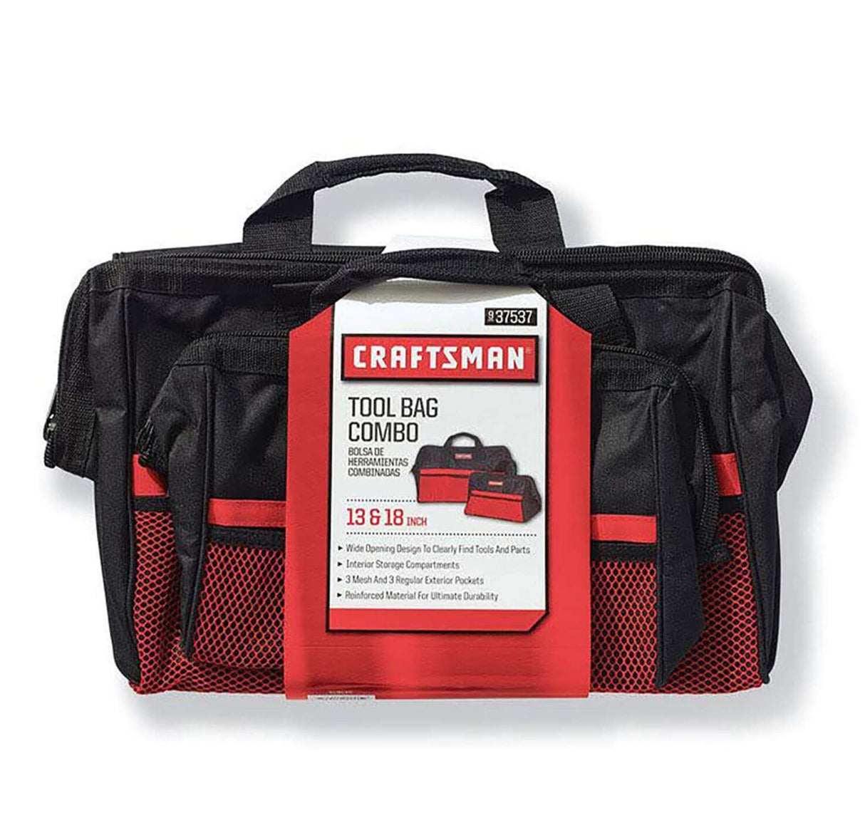 Red Polyester 12.25-in Zippered Tool Bag CMST513518