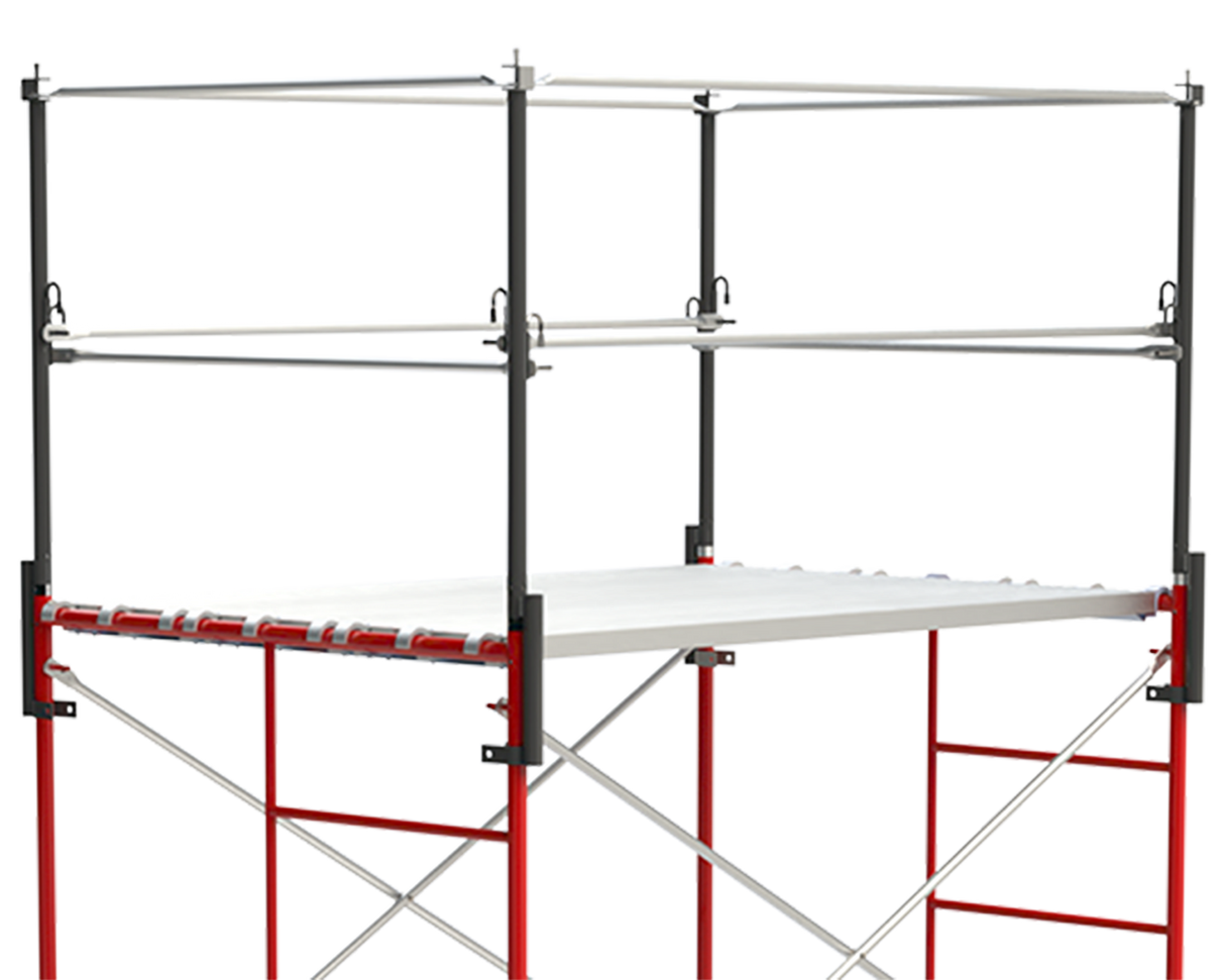 Steel 9.6-in Guard Rail Kit For Scaffolding GRBK57+BFL