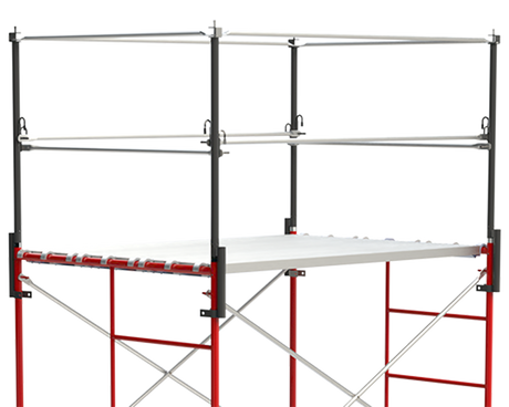 Steel 9.6-in Guard Rail Kit For Scaffolding GRBK57+BFL