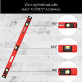 Aluminum 48-in 3 Vial Magnetic I-beam Level 159-81-48