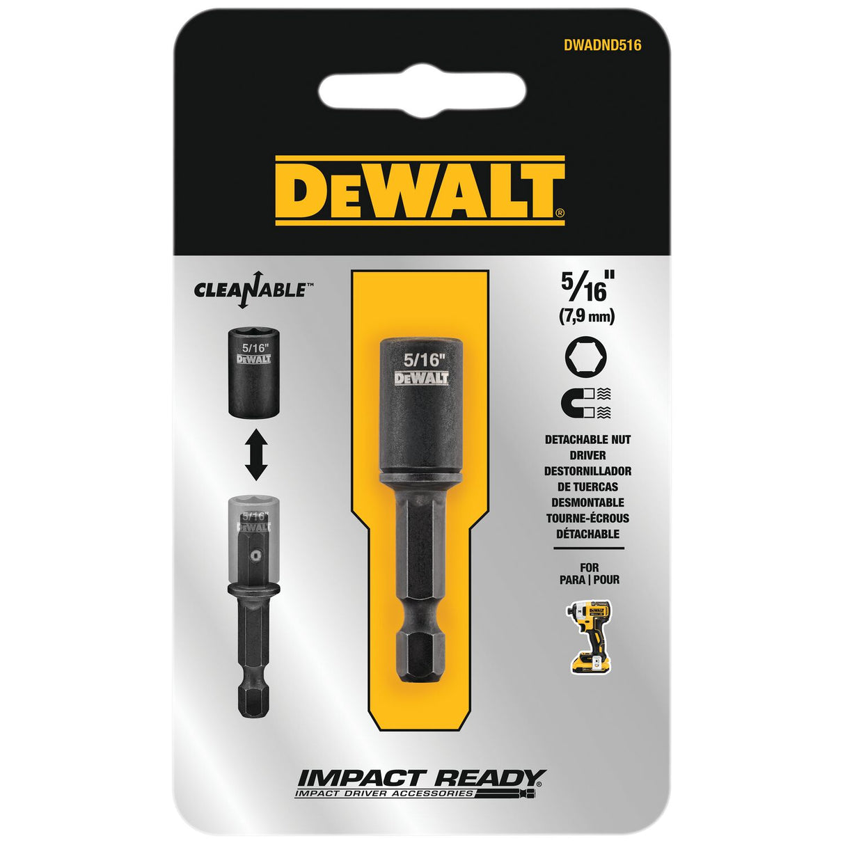 Impact Ready 5/16-in x 2-in Nutsetter Impact Driver Bit DWADND516