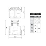 STACKTECH 22.3-in W x 26-in H x 19.7-in D Black Plastic/Metal Rolling Tool Box TB-B1-B-70R