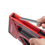 Heavy Duty Manual Staple Gun, 5-In-1, Soft Grip, Red, For Use on Carpet, Rugs, Upholstery, Wood - Compatible with T50, JT21, T25, BN18, PT23G T501