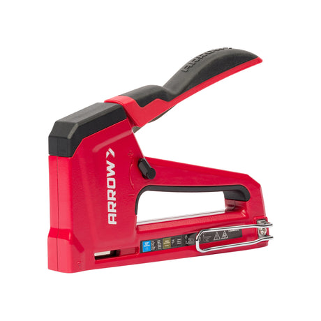 Heavy Duty Manual Staple Gun for Wood, Carpet, Upholstery - T50, BN18 Compatible, 3/8-in Crown, 0.5625-in Maximum Staple Length T50RED2