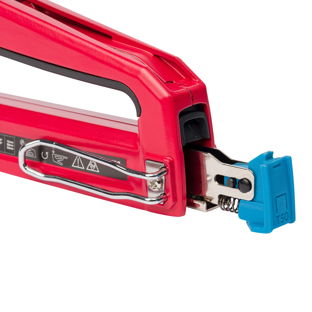 Heavy Duty Manual Staple Gun for Wood, Carpet, Upholstery - T50, BN18 Compatible, 3/8-in Crown, 0.5625-in Maximum Staple Length T50RED2