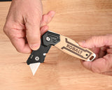 Wooden 1-Blade Folding Utility Knife 54375