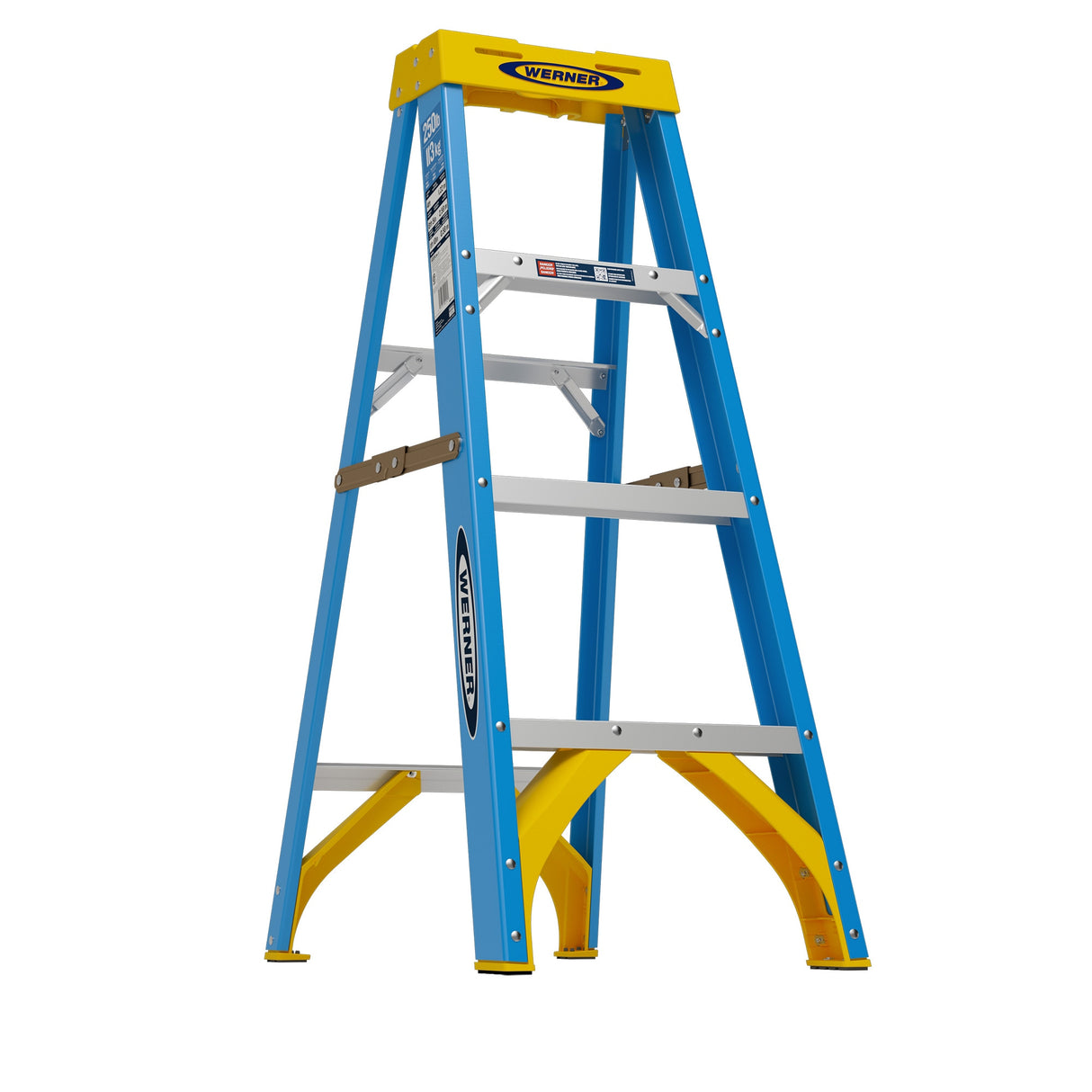 FS100 4-ft Fiberglass Type 1- 250-lb Load Capacity Step Ladder FS104