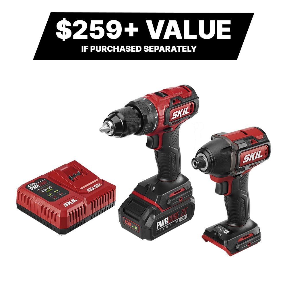 20-volt 2-Tool Brushless Power Tool Combo Kit (1-Battery Included and Charger Included) CB743701