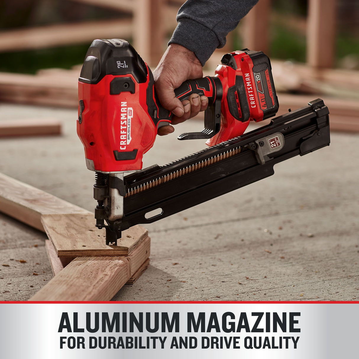 V20 Brushless RP 3.25-in 21-Degree Cordless Framing Nailer (Bare Tool Only) CMCN621PLB