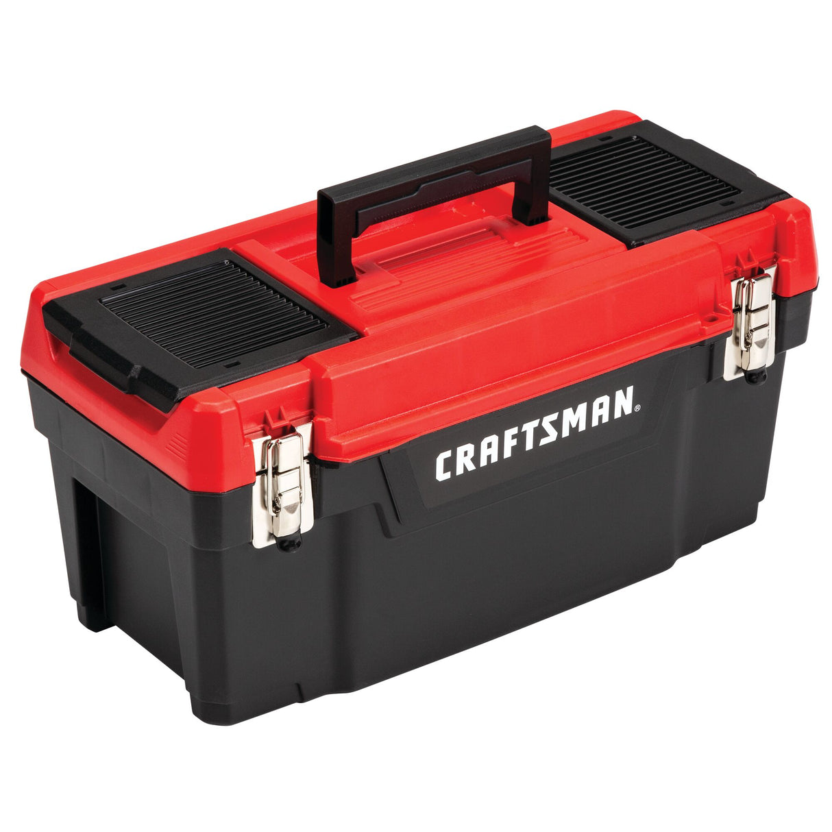 DIY 19.27-in W x 9.75-in H x 9.8-in D Red Plastic Tool Box CMST20901