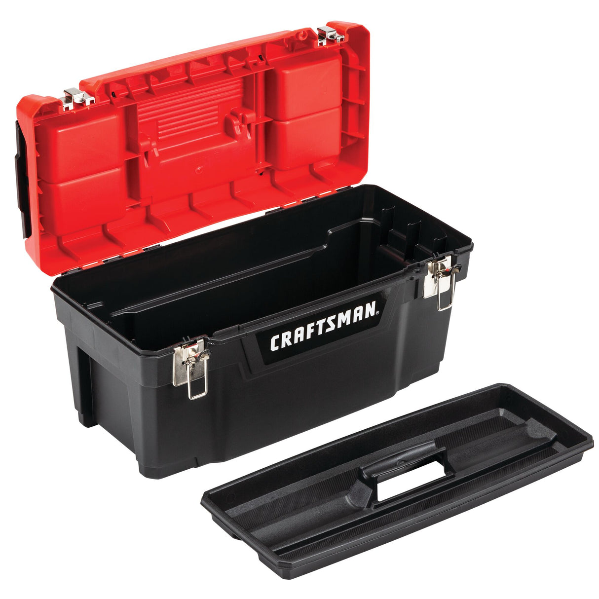 DIY 19.27-in W x 9.75-in H x 9.8-in D Red Plastic Tool Box CMST20901