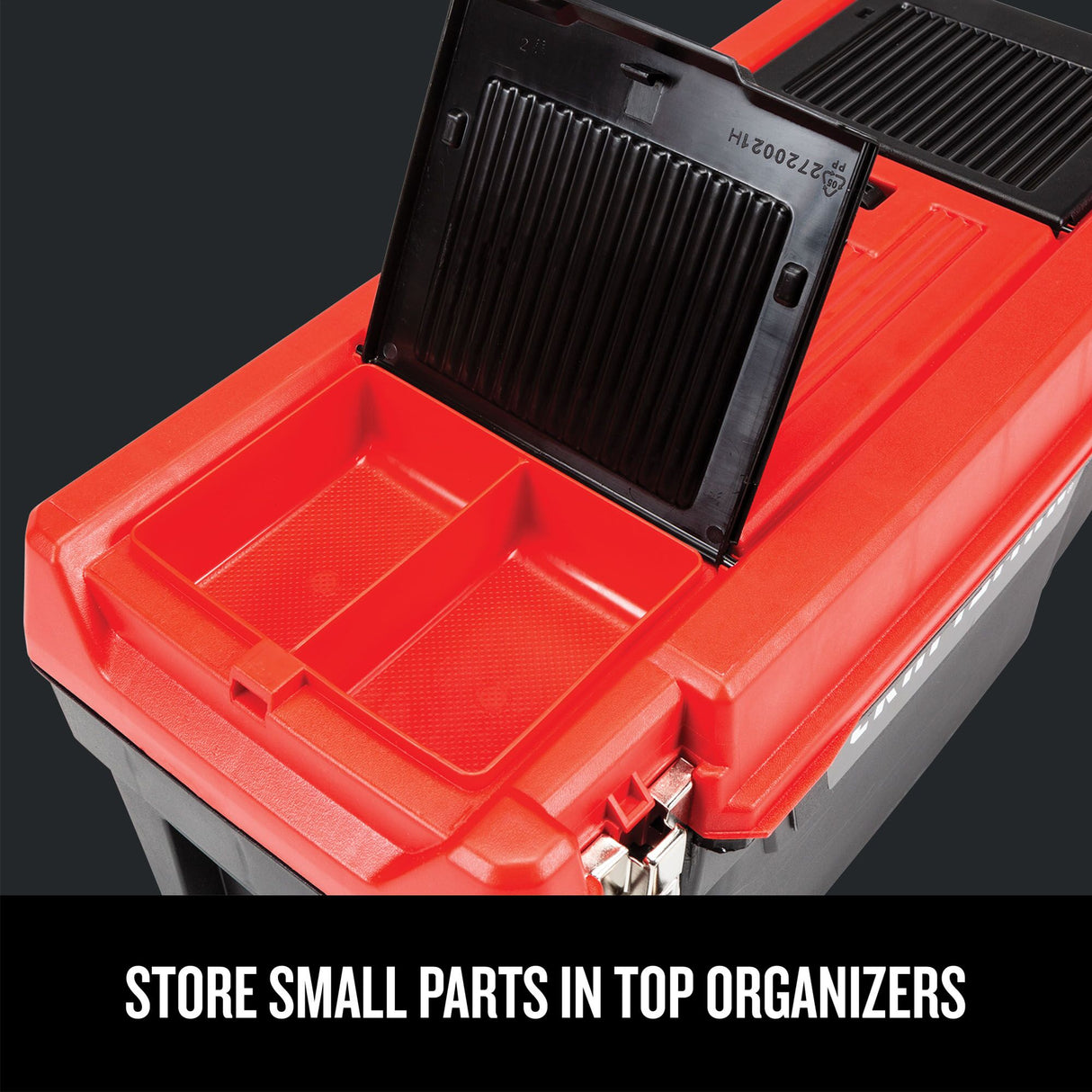 DIY 19.27-in W x 9.75-in H x 9.8-in D Red Plastic Tool Box CMST20901