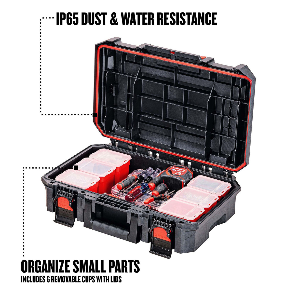 TRADESTACK System 21.625-in W x 6.375-in H x 14.625-in D Black Structural Foam Tool Box CMST21415