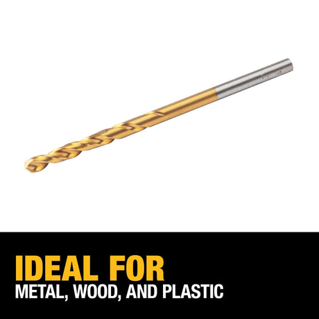 5/32-in x 5-7/8-in Titanium Nitride Coated Hss Jobber Length Twist Drill Bit DW1310  G