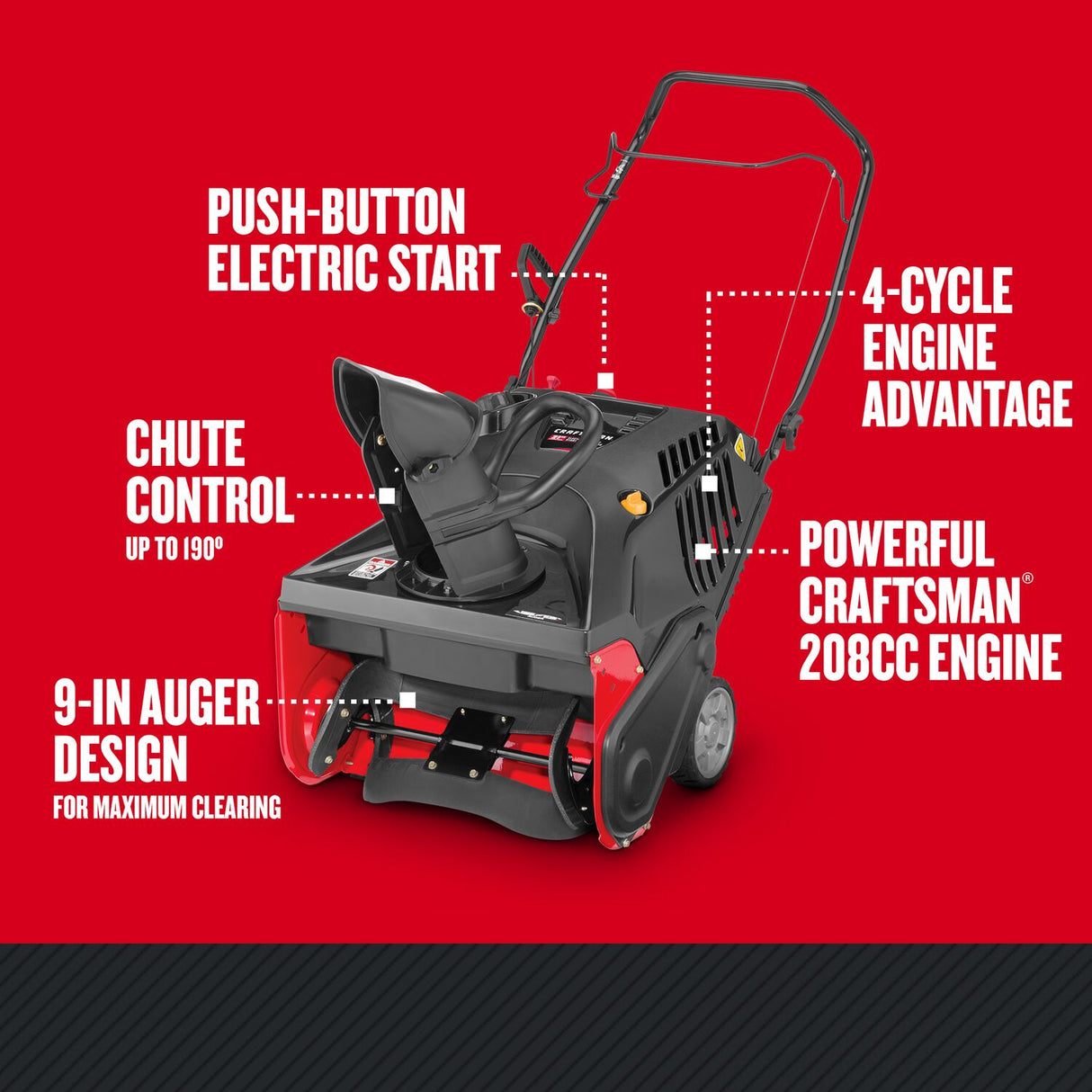 SB270 21-in Single-stage Push with Auger Assistance Gas Snow Blower CMXGBAM1054540