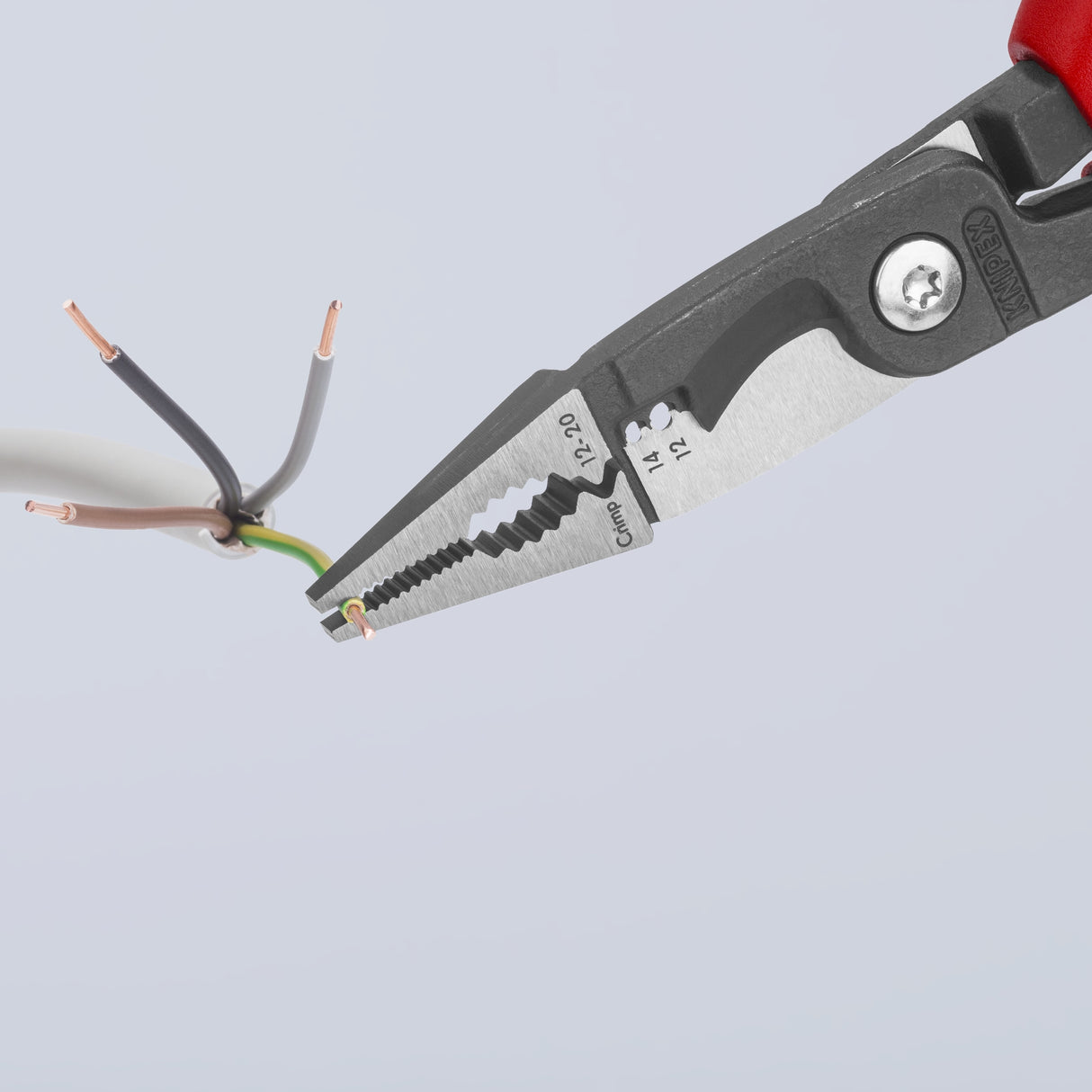 8.35-in Red Multitool Pliers with Crimping, Stripping, Cutting, Bending, Gripping, and Deburring Functions 13 82 8 T BKA