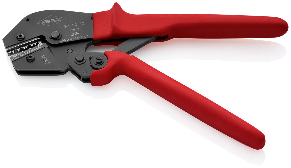 Red Crimping Pliers 10-in Chrome Vanadium Steel Comfort Grip Electrical Crimping Pliers 97 52 13