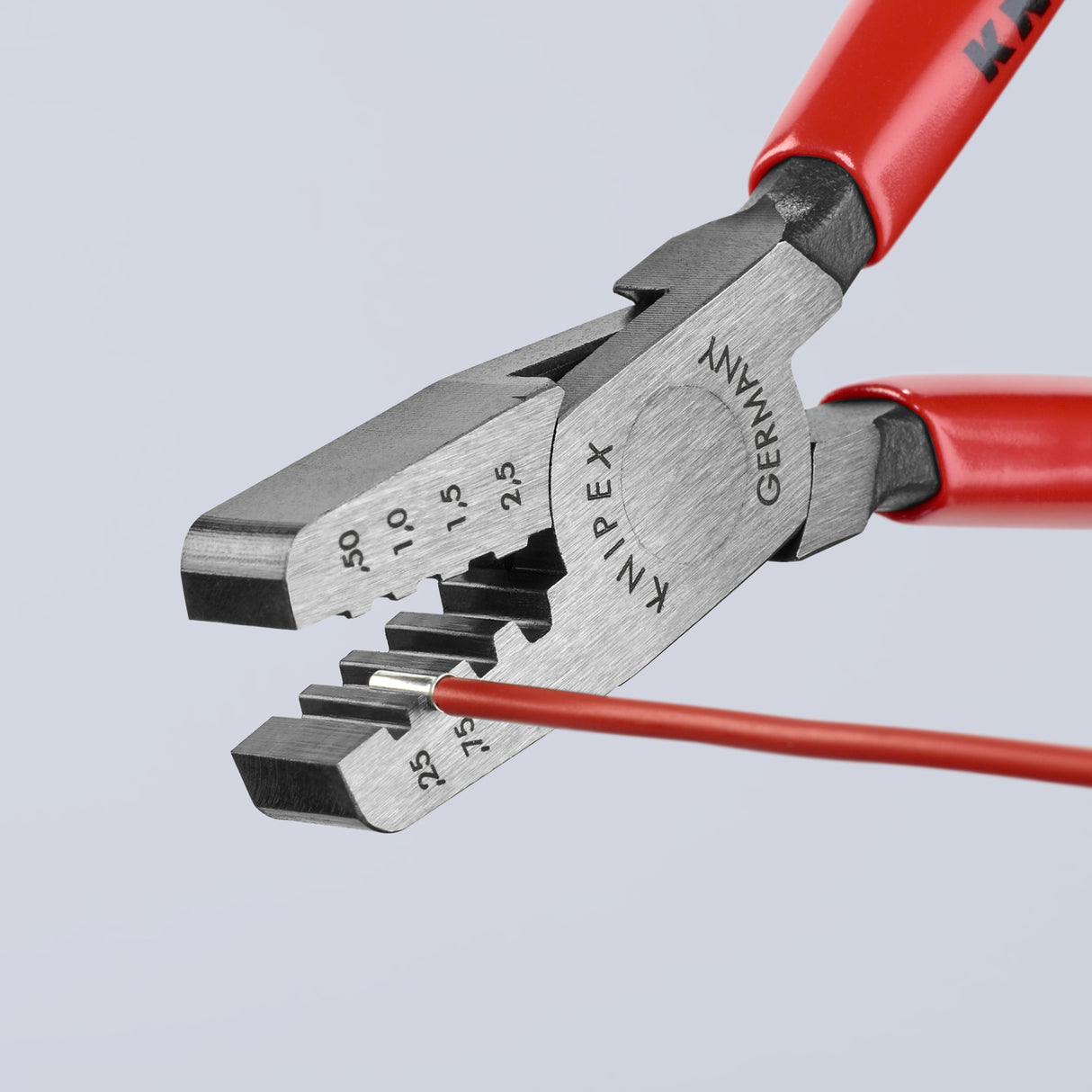 Red Crimping Pliers 5.85-in Electrical Crimping Pliers for End Sleeves (Ferrules) - 0.25 to 2.5 mm2 Capacity 97 61 145 A