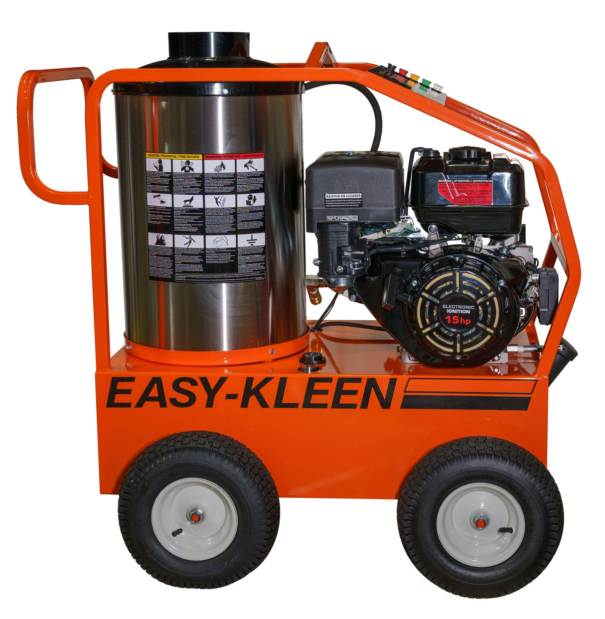 Commercial Hot Water Gasoline Oil Fired 4000 PSI 3.5-GPMs Hot Water Gas Pressure Washer with 5 Spray Tips EZO4035GLEK120