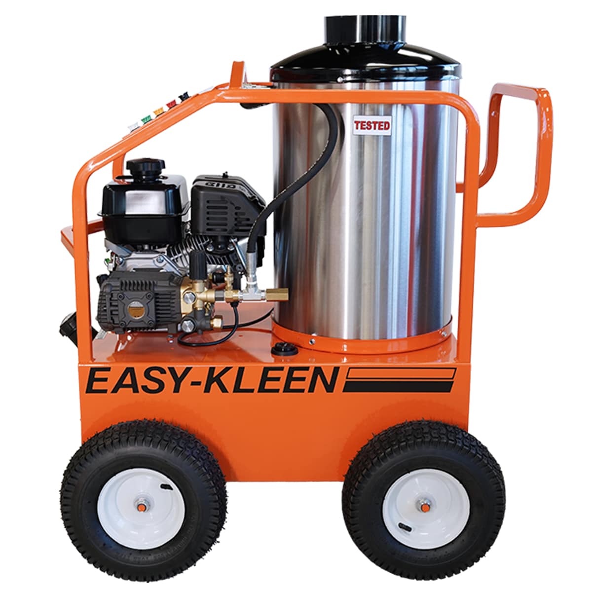 Commercial Hot Water Gasoline Oil Fired 2700 PSI 3-GPMs Hot Water Gas Pressure Washer with 5 Spray Tips EZO2703G